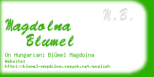 magdolna blumel business card